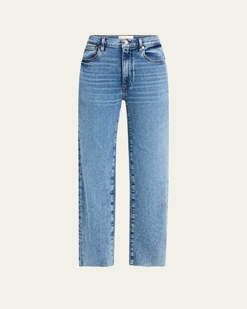 Le Sleek Straight Jeans with Raw Hem